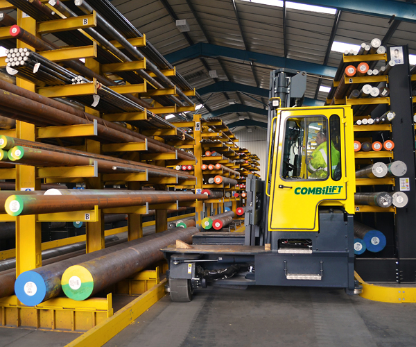 Combilift – Combi C-Series – Multi-directional Forklift – Long Load Handling - Speciality Metals - Guided Aisle