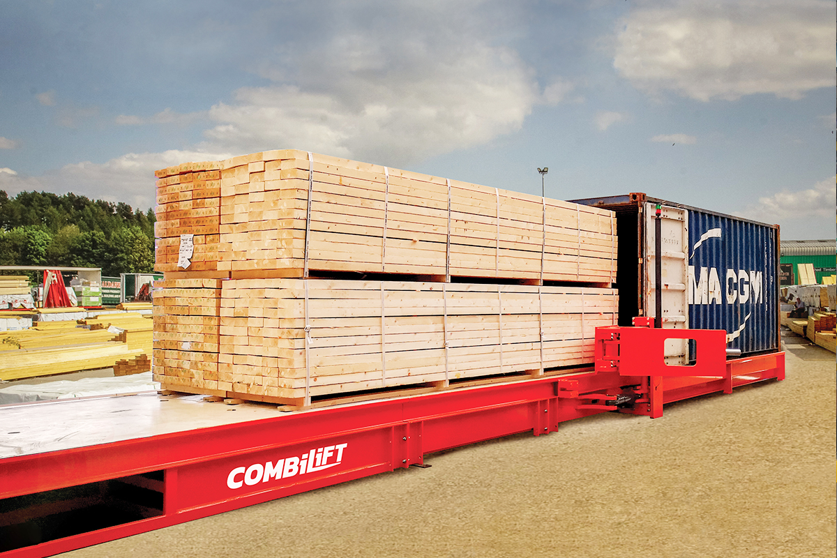 Perennial rendering Habitual Container slip-sheet for quicker and easier mechanised loading - Combilift