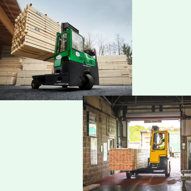 Timber importer RH Wilson Ltd using the C4000 Combilift multi-directional truck.