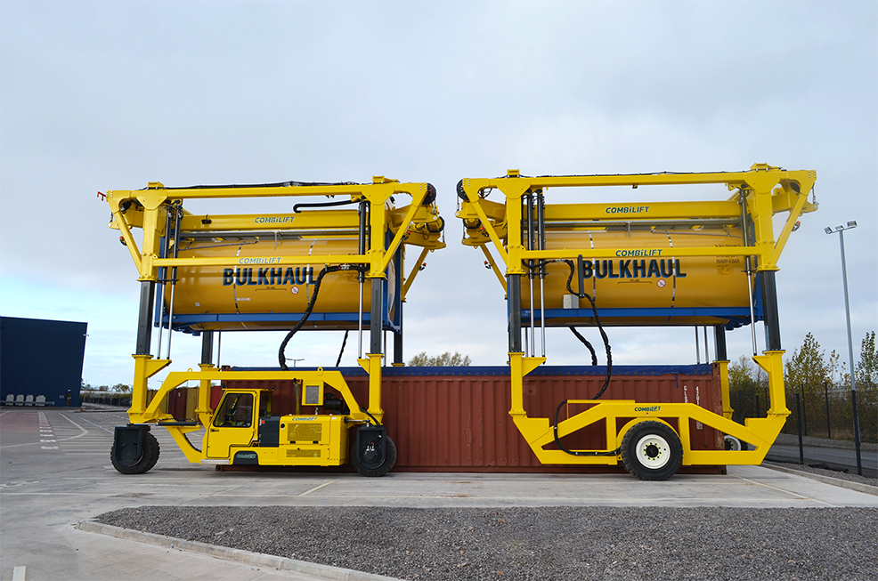 Two Combilift Straddle Carriers at 'The Park', Eu